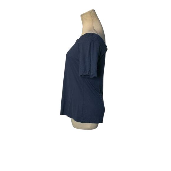 Splendid blue short sleeves off shoulders top size small - Picture 12 of 15